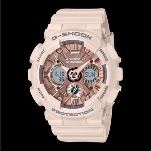 women’s G-Shock GMAS120MF-4A rose gold